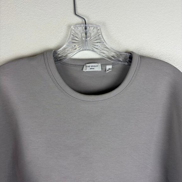 Aritzia The Group Babaton Aro T-Shirt Womens Size 2 Med Gray Athleisure Oversize - Picture 5 of 9
